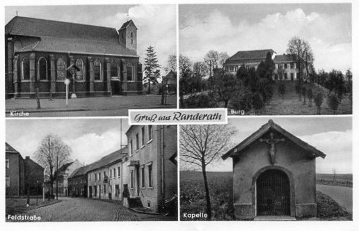 Grußkarte-Kirche-Burg-Feldstraße-KapelleHeerweg40:50iger